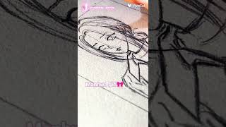manhwa girl🎀 #anime #art # manhwa #drawinggirl #shorts #reels #sketch #pencildrawing #fanart #draw