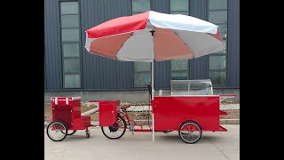 Ice cream vending cart small trailer