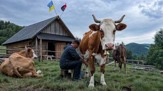 Carpathian Shepherds 🌲 Milking Cows & Homemade Cheese in the Mountains