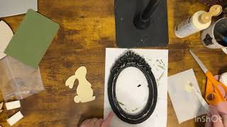 DIY Wood Bunny and Dollar Tree Frame