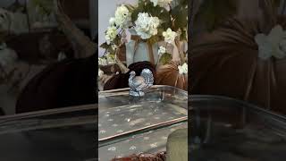 Turkey Lid Pyrex Baking Dish, Fall Tablescape Preview
