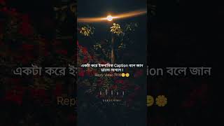 একটা করে ইসলামিক Caption বলে জান ভালো লাগলে Reply Video দিবো😊🌼