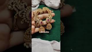 Full lann earrings in pink colour #kasvi #jewellery #ipl2025 #srhvsmi #earcuffs #omnamovenkateshaya