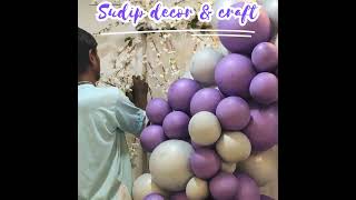 Baby shower decoration. Flowers & balloons combination 😱#craft #ideas #decoration #diy #viral