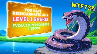 He Reincarnated as a Level 1 Snake and Gained the Evolution System into a DRAGON! | Manhwa Recap