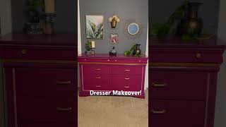 Glow up for my dresser! Barbie pink 🤩 #shorts #decorating #upcyclefurniture #makeover #paint