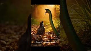 “Sparrow vs Snake 🐦 The Fight You Must See! #WildlifeShorts”