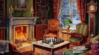 1950's cozy ambience with oldies playing in another room for  Relax, Sleep, Study✨(fireplace sounds)