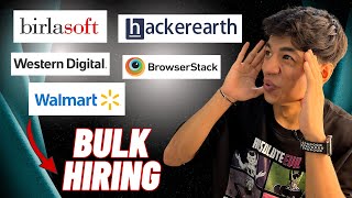 Walmart, Birlasoft, HackerEarth OFF Campus Hiring | 2019 - 2024 Batch | Fresher Jobs | Rojgaardotcom