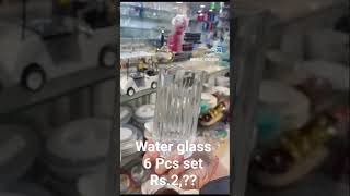 WATER GLASS 300ML 6 PCS SET PRICE 2,?? #glass #crockery_wholesale_market