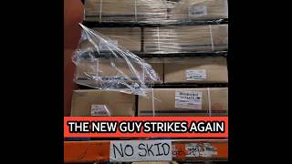 Workplace fail #shorts #fail #workplacefail #workfail #newguy #reachtruckfail