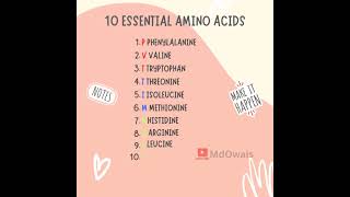 Mastering 10 Essential Amino Acids:Top Essay Writing Tips & Tricks! #youtubeshorts #neet #doctor #yt