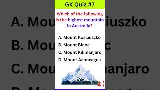✅GK Questions and Answers in English 📚| GK Quiz in English | GK #7 #gkquiz #shorts #youtubeshorts
