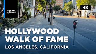 Hollywood Walk of Fame Walking Tour | 4K 60fps ASMR  | Los Angeles, California