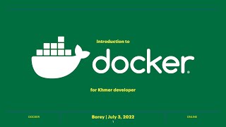 Docker training for Khmer developer
