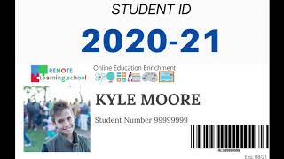 Student ID Card - RemoteLearning.school