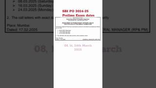 🔥SBI PO 2024-25 Prelims exam dates✨ | #sbipo #sbipoexam #motivation #bankexam #sbiclerk