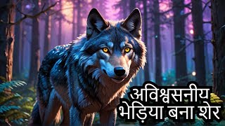 शेर को टक्कर देने वाला जादुई भेड़िया