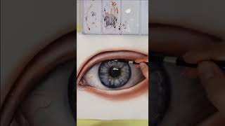 how to paint a realistic eye #realisticportrait #eyepainting #watercolorpaint