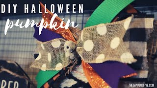 DIY Halloween pumpkin | Dollar Tree sign makeover
