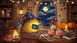 Magical Cozy Night with Pusheen🌙📖 Autumn Lofi Beats for Calm & Relaxation 🍪 Lofi Night Study Session