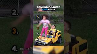 Ranking Top 5 Funniest KIDS Fails 😂👶🏽 #shorts #funny