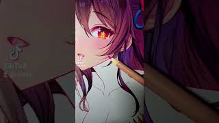 Drawing Hu Tao | Genshin Impact #shorts