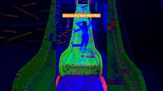 Indoor Mini Putt on a rainy day #familyfun #glowinthedark #familyactivities #montreal #lifeincanada
