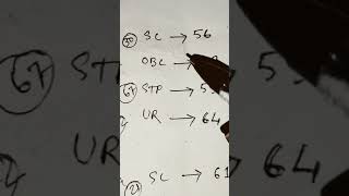 LP UP CUT OFF MARK 2024/ GENERAL 62 SC OBC STP #shorts #youtubeshorts #lpuptet_cutoff_2023