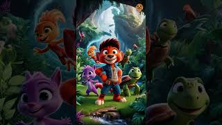 Tortoise and Dragon beautiful story #madeforkid #cartoonvideo  #amazingkidsking