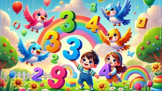 नंबरों की मस्ती 🚂 | बच्चों के लिए गिनती सीखें | DALLO TV