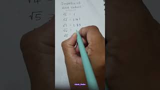 Square Root Values (1-10) || Values of Square root ( 1 to 10 ) #maths #shorts #trending