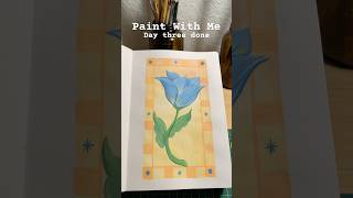 Day 3: blue & peachy #femaleartist #artideas #smallartist #gouachepainting #paintwithme #painting