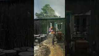 Rural heavy rain thunderstorm #soundofrain #relaxing #shorts