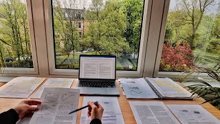 6 HOUR STUDY WITH ME | Background noise, 10 min Break, No music, Study with Merve