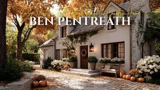 Ben Pentreath’s Cozy Vintage Fall Cottage English Country Home Surrounded by Golden Leaves