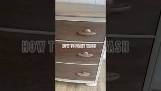 Don’t love the wood tone? Paint Wash It! #furnituremakeover #paintedfurniture #diy