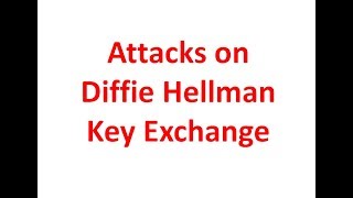12. Attacks on Diffie Hellman Key Exchange