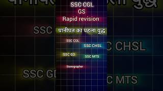पानीपत का पहला युद्ध कब हुआ? | SSC 2024 में पूछा गया सवाल #SSCGK #SSCGKQuiz #GkGsforsscmts #sscmts