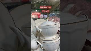 Gold Outline Dinner set #crockery_wholesale_market #bestcrockery #homedecor #crockerycollection
