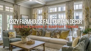 Cozy Farmhouse Fall Curtain Decor Rustic Charm & Earthy Tones