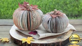 DIY Fall Paper Book Pumpkin