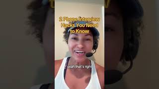 Two phone interview hack your need to know! #career #jobsearch #careertips #careeradvice