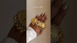 Ethnic ring🤌🏻🥹 #ethnicjewelry #ethnicearrings #ring #brightaura #shopping  #goldplatedjewelery