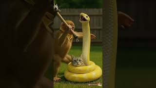 Monkey vs Snake 🐒🐍 Part 6 – The Dual Blades Clash ⚔️🐱