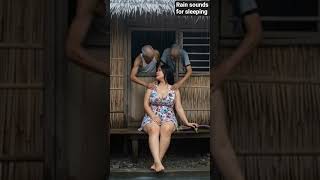 ASMR Rain in Bamboo Hut 🌧️ | Rain Sounds for Sleeping | No Talking #asmrain #short #rainsounds