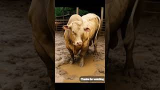 The calf kills the red bull and takes its mother's #cow #redbull #shorts #trending