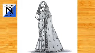 Easy Girl Drawing with Mandala Art – Step-by-Step || Pencil Sketch Tutorial|| Mandala art