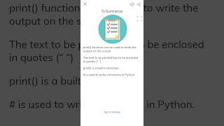 Small Summarize in Python #pythonprogramming #computerscience #coding