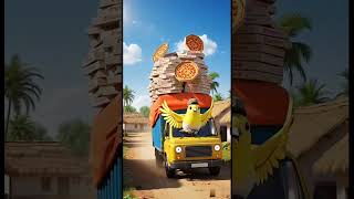 The farmer's pigeon brings a truck full of pizza #ai #pigeon #farmer #pizza